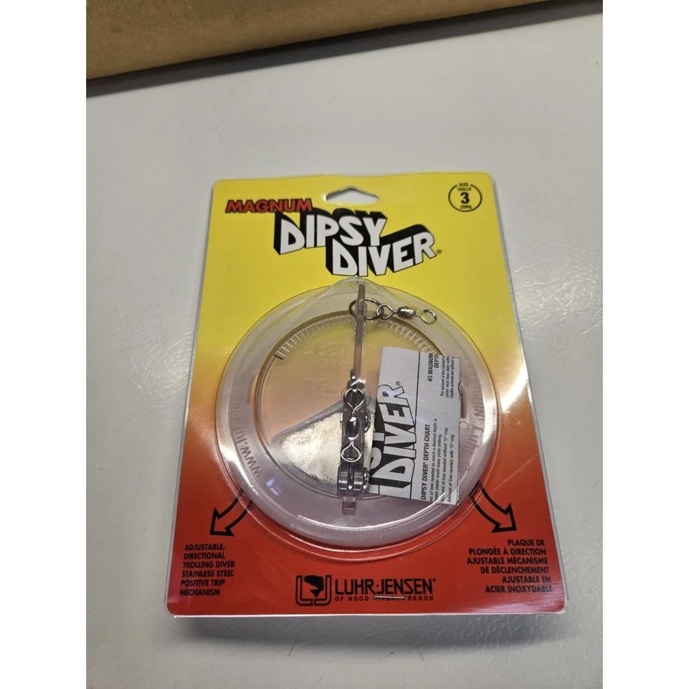 Luhr Jensen Dipsy Diver Magnum Size 3 Adjustable Trolling Clear